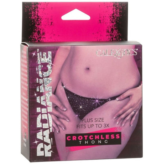 CALEXOTICS - RADIANCE RHINESTONE CROCHETLESS THONG PLUS SIZE