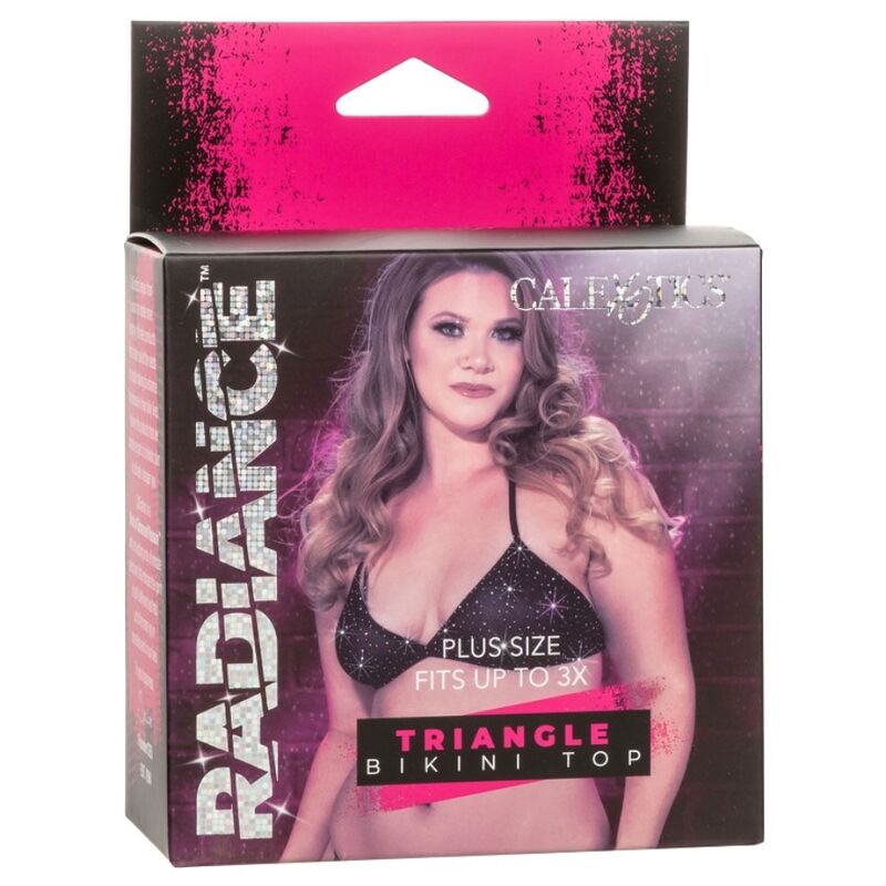 CALEXOTICS - RADIANCE PLUS SIZE RHIN TRIANGLE BIKINI TOP