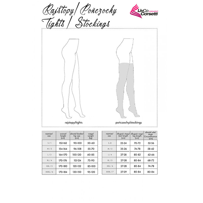 LIVCO CORSETTI FASHION - GRARDDIS LC STOCKINGS XG042 BLACK ONE SIZE