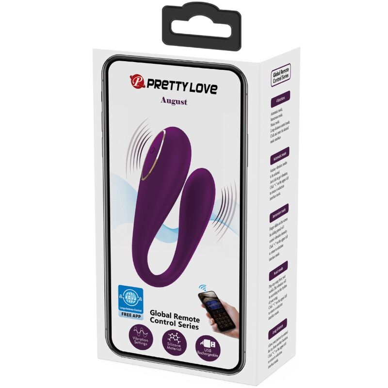 PRETTY LOVE - AUGUST DOUBLE PLEASURE GLOBAL DISTANCE VIBRATOR