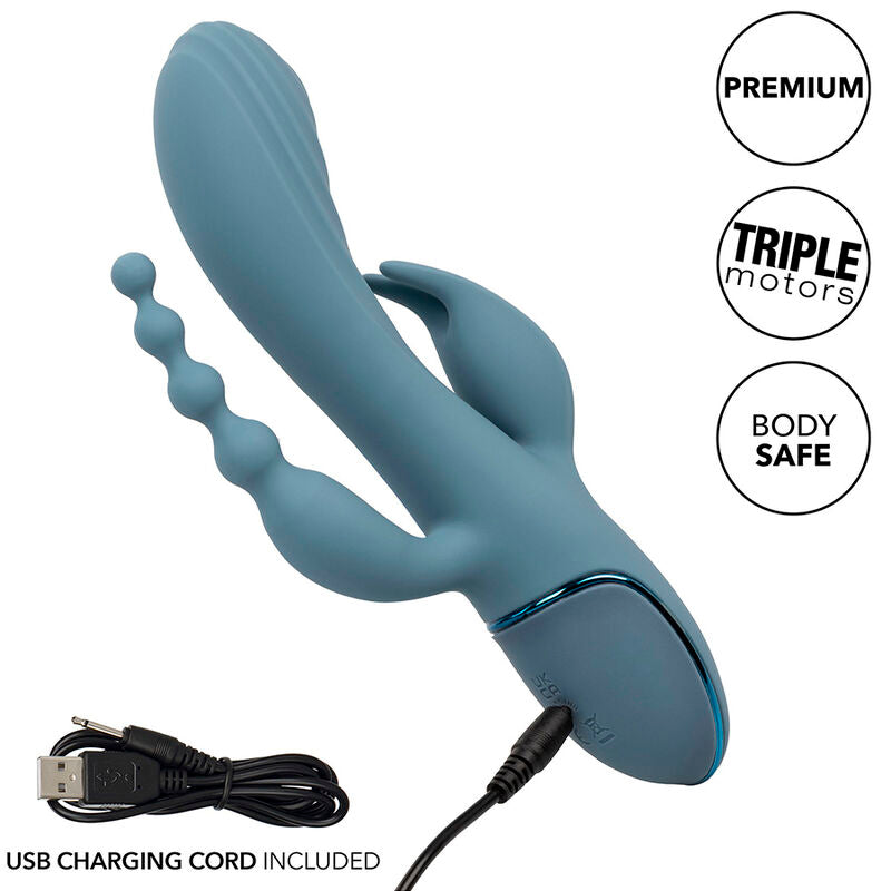 CALEXOTICS - GRAY ECSTASY TRIPLE VIBRATOR