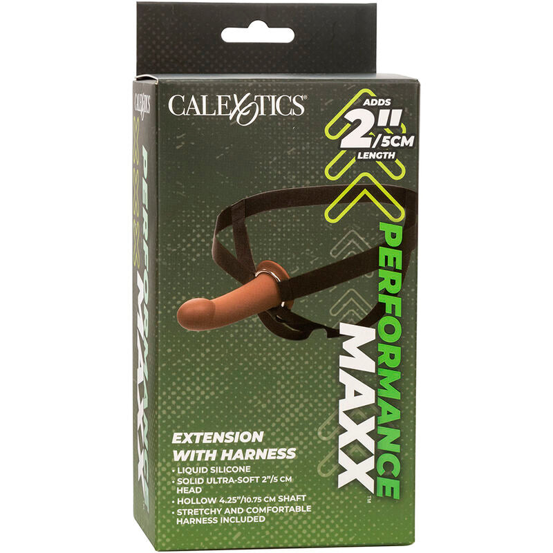 CALEXOTICS - MAXX PERFORMANCE EXTENSION WITH BROWN SKIN HARNESS