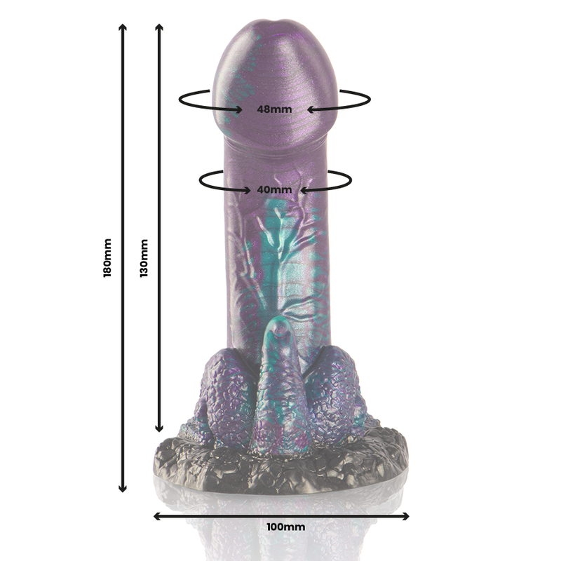 EPIC - BASIL DOUBLE PLEASURE SCALY SMALL DILDO
