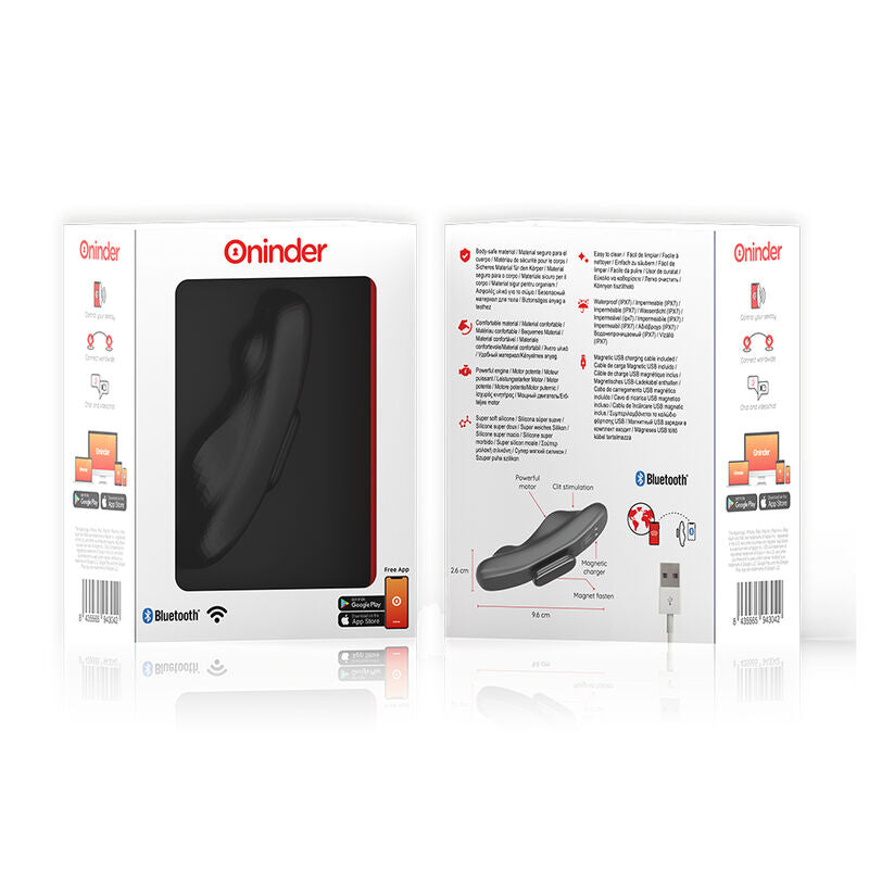 ONINDER - 9 SPEED RECHARGEABLE MANILA PANTY VIBRATOR 9.6 CM X 2.6 CM - FREE APP