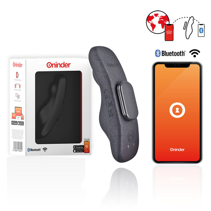 ONINDER - 9 SPEED RECHARGEABLE MANILA PANTY VIBRATOR 9.6 CM X 2.6 CM - FREE APP