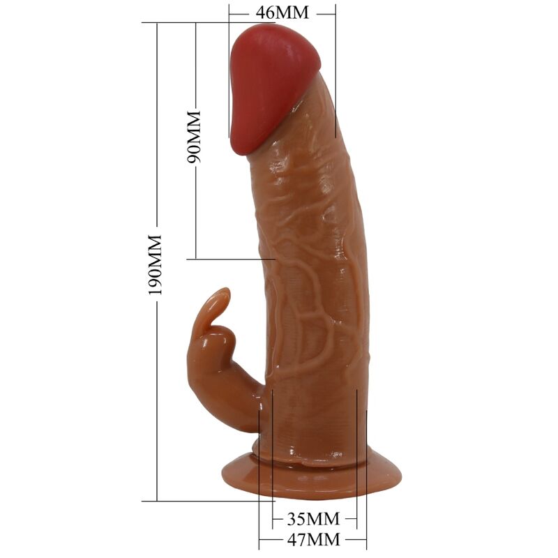 PRETTY LOVE - MARION UNIVERSAL BRIEFS HARNESS WITH VIBRATING DILDO 19 CM BROWN