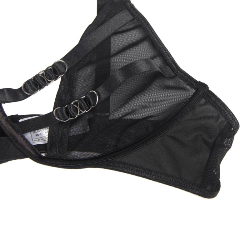 SUBBLIME - TWO-PIECE SHEER BRA &amp; BANDS SET S/M