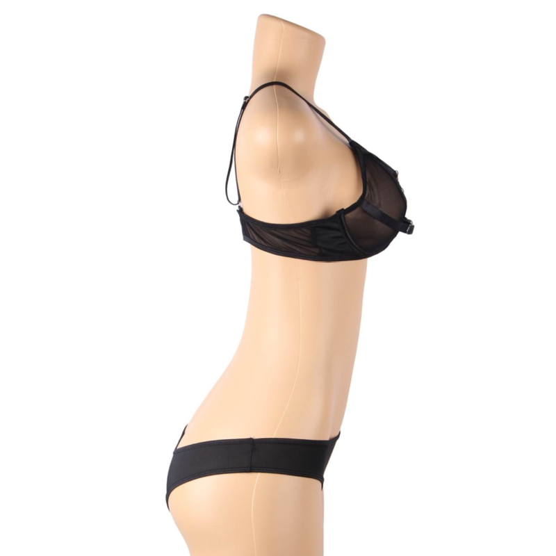 SUBBLIME - TWO-PIECE SHEER BRA &amp; BANDS SET S/M