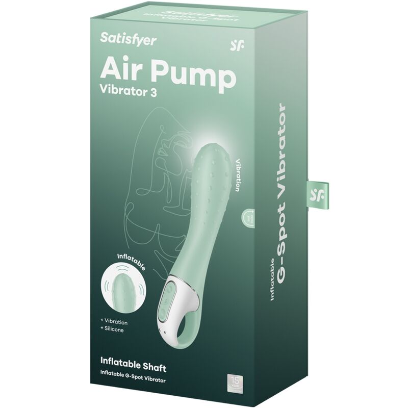 SATISFYER - AIR PUMP VIBRATOR 3 POINT G INFLATABLE NEW