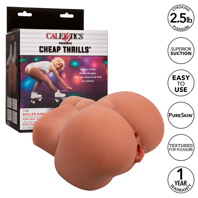 CALEXOTICS - THE ROLLER BABE THE REALISTIC DOUBLE MASTURBATOR FLESH