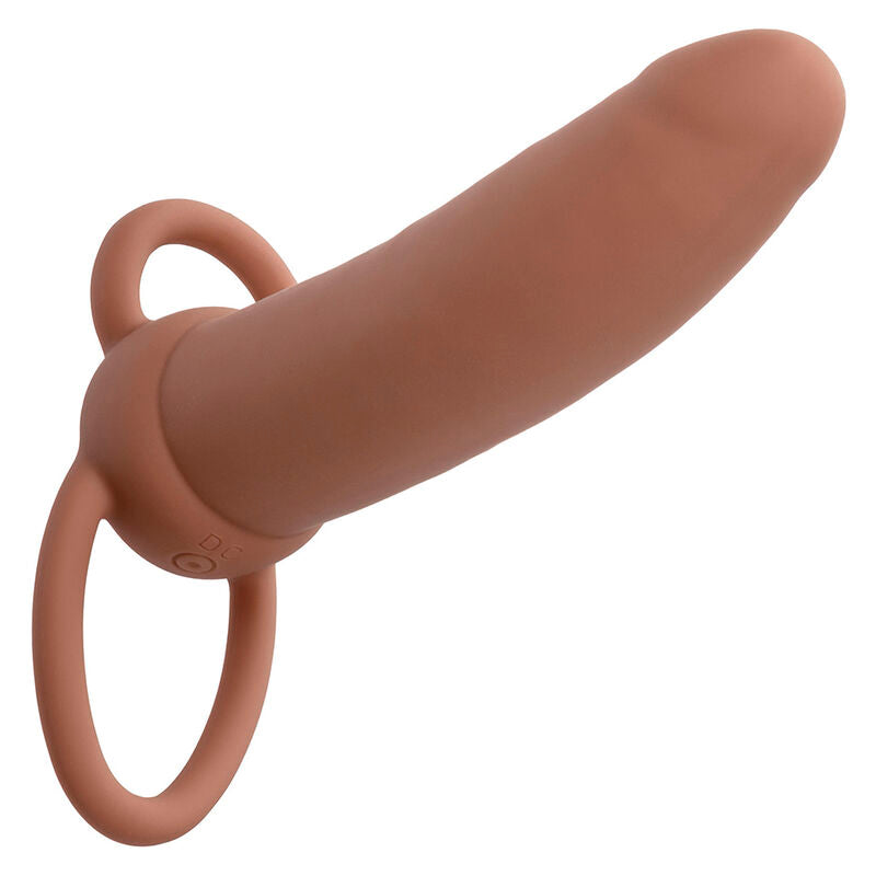 CALEXOTICS - MAXX THICK DOUBLE PENETRATOR 10 VIBRATIONS BROWN