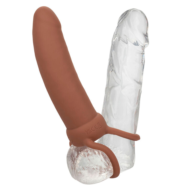 CALEXOTICS - MAXX THICK DOUBLE PENETRATOR 10 VIBRATIONS BROWN