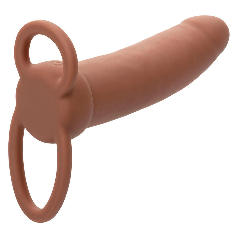 CALEXOTICS - MAXX THICK DOUBLE PENETRATOR 10 VIBRATIONS BROWN