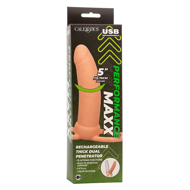 CALEXOTICS - MAXX THICK DOUBLE PENETRATOR 10 FLESH VIBRATIONS