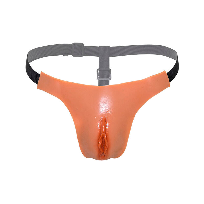 HIDDEN DESIRE - ALTER EGO OPEN VAGINA ADJUSTABLE THONG FLESH