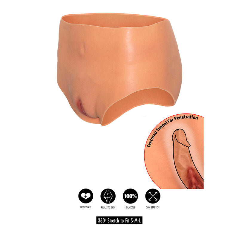 HIDDEN DESIRE - ALTER EGO OPEN VAGINA HIGH-WAISTED BRIEFS NUDE