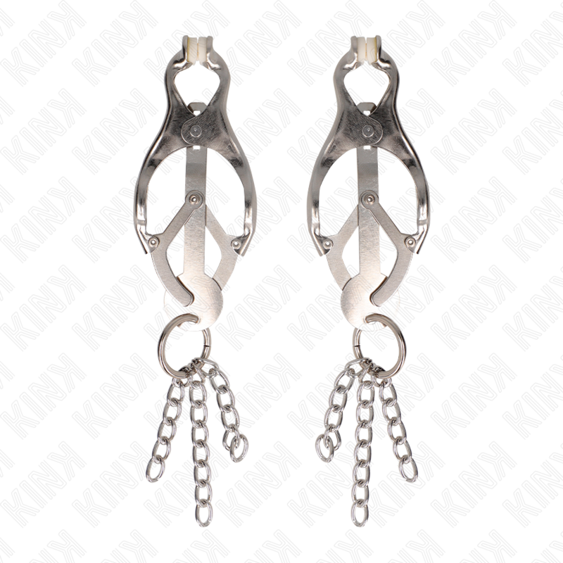 KINK - JAPANESE CLOVER METAL CLIPS WITH SMALL SILVER CHAINS