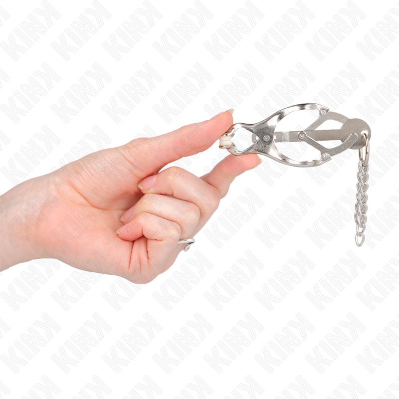 KINK - JAPANESE CLOVER METAL CLIPS WITH SMALL SILVER CHAINS
