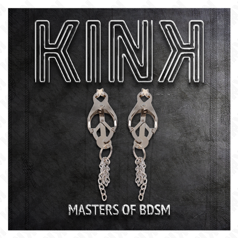 KINK - JAPANESE CLOVER METAL CLIPS WITH SMALL SILVER CHAINS
