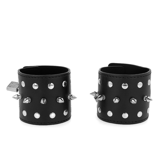 KINK - PUNK WRIST CUPS WITH SPIKES 25 X 6 CM