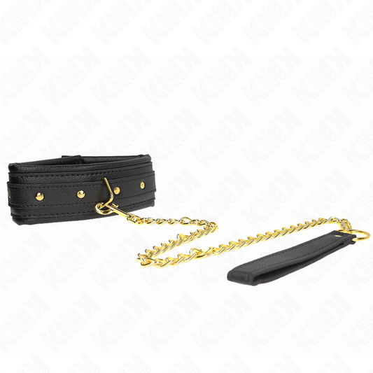 KINK - COLLAR WITH BRACELET IMITATION SPONGE LEATHER MODEL 1 ADJUSTABLE 37-54 CM X 3 CM