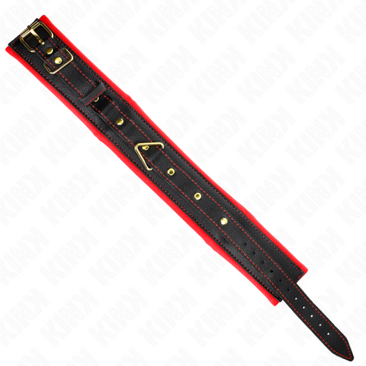 KINK - COLLAR WITH BRACELET IMITATION SPONGE LEATHER MODEL 2 ADJUSTABLE 37-54 CM X 3 CM