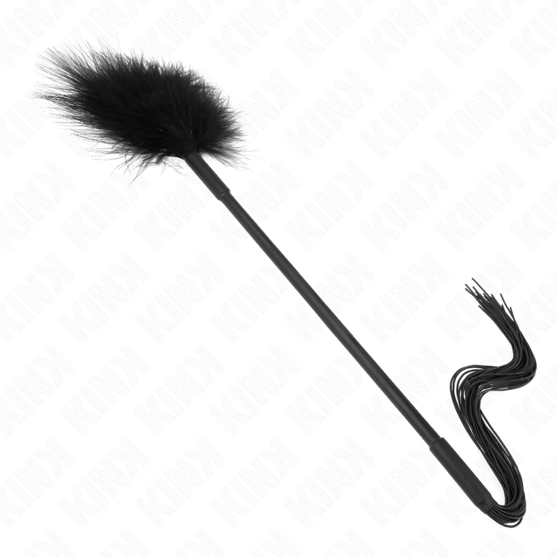 KINK - Silicone Whip with Feathers for Tickles 47 cm