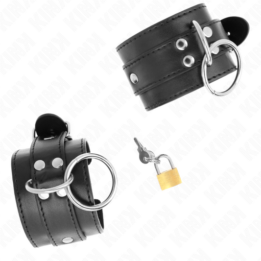 KINK - BLACK O-RING LOCKING WRIST CUSHIONS ADJUSTABLE 20-28CM X 5.5CM