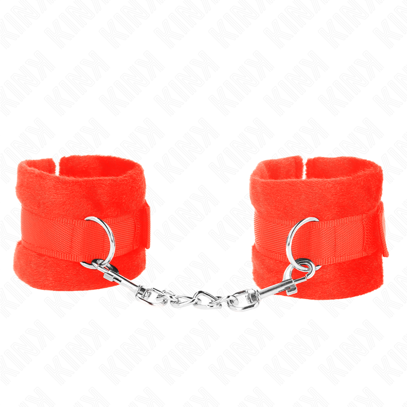 KINK - RED FUR BEGINNER CUFF WARMERS 30 X 7 CM