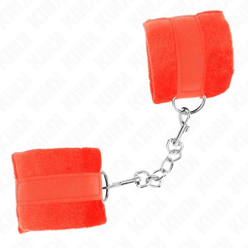 KINK - RED FUR BEGINNER CUFF WARMERS 30 X 7 CM