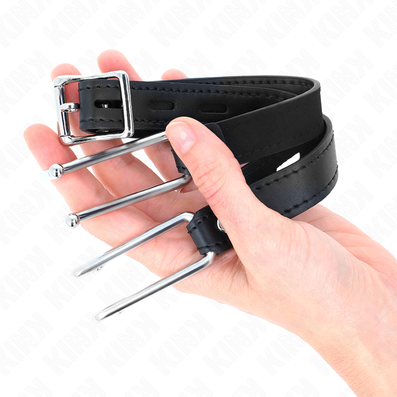 KINK - 11.5CM METAL HOOK STICK WITH ADJUSTABLE LEATHER STRAP 39-58CM X 2CM
