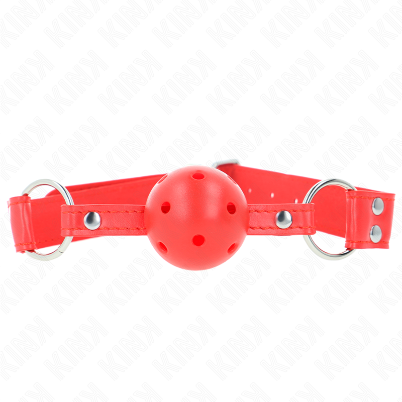 KINK - HOLLOW RED HARD BALL GAG FULL 62 x 2 CM