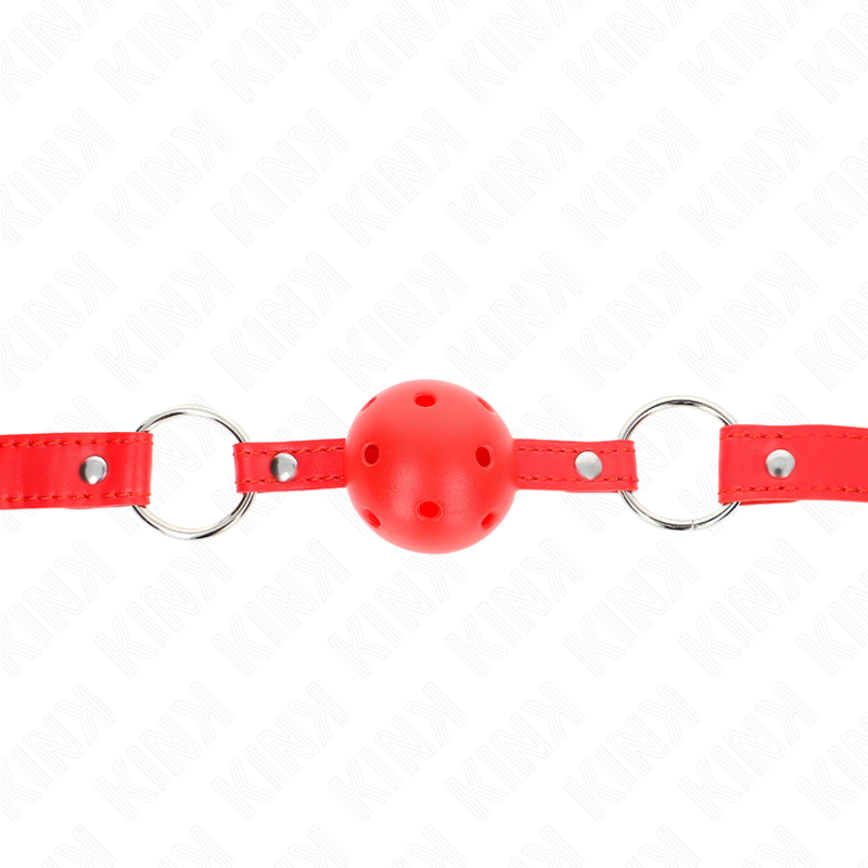 KINK - 4 CM BREATHABLE STICK WITH DOUBLE RIVET MODEL 1 RED 62.5 x 2.5 CM ADJUSTABLE 42-58 CM