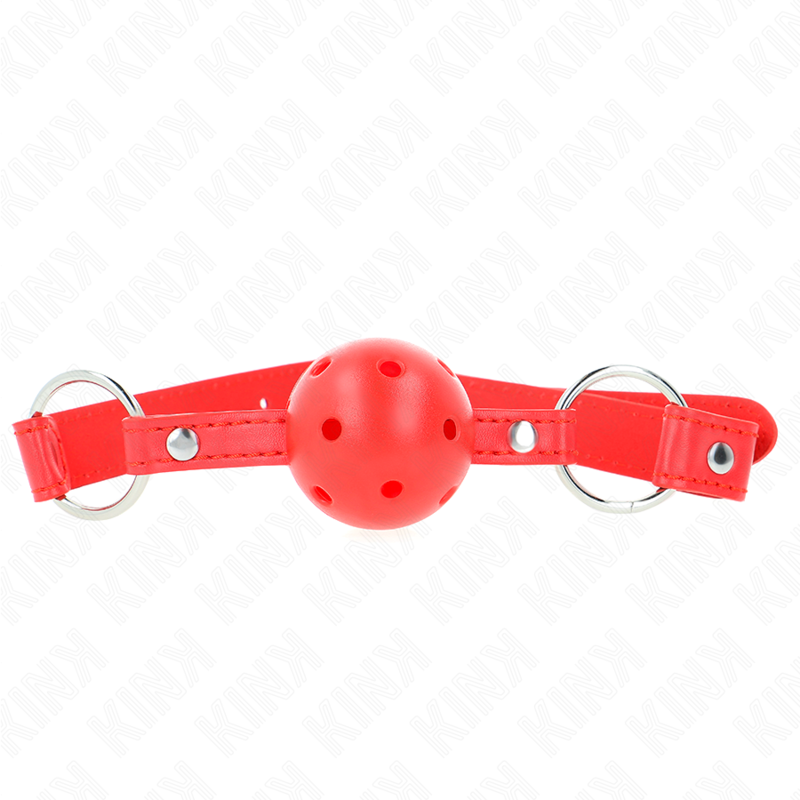 KINK - 4 CM BREATHABLE STICK WITH DOUBLE RIVET MODEL 1 RED 62.5 x 2.5 CM ADJUSTABLE 42-58 CM