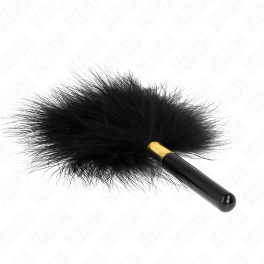 KINK - 18 CM BLACK GOLD METAL CHACOULE FEATHERS