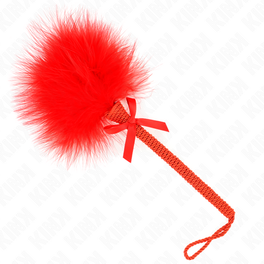 KINK - Nylon Rope Wand with Tickling Feathers and Red Bow 25 cm