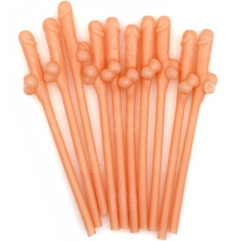 DIABLO PICANTE - 10 PENIS-SHAPED STRAWS