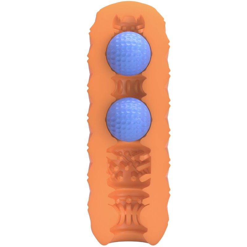 PRETTY LOVE - ORANGE TWO-BALL MALE MASTURBATOR
