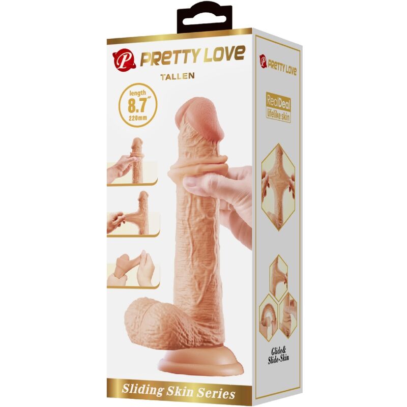 PRETTY LOVE - LARGE REALISTIC DILDO 22 CM FLESH