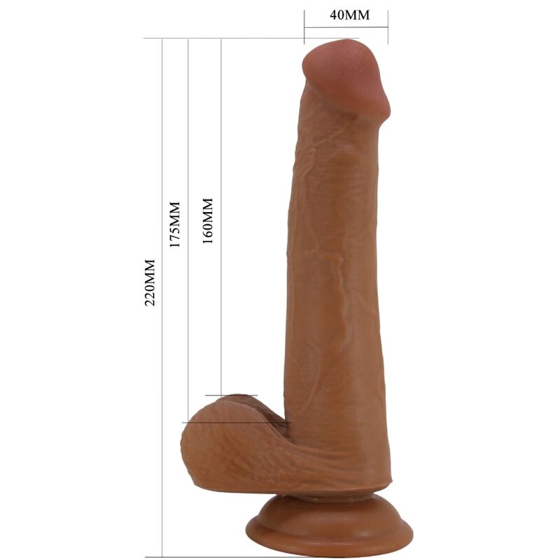PRETTY LOVE - LARGE REALISTIC DILDO 22 CM BROWN