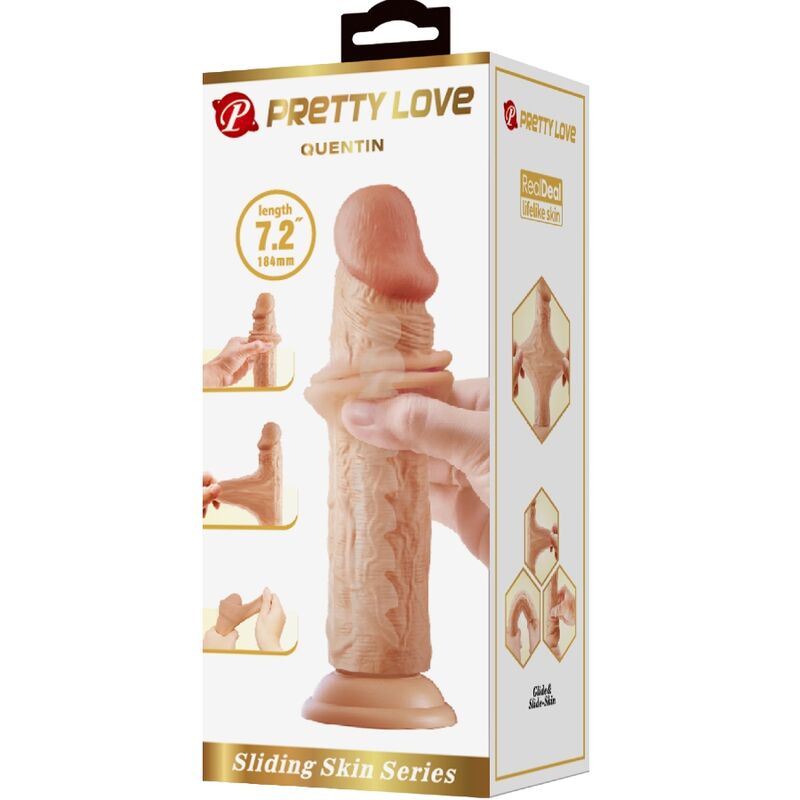 PRETTY LOVE - QUENTIN 18 CM FLESH REALISTIC DILDO
