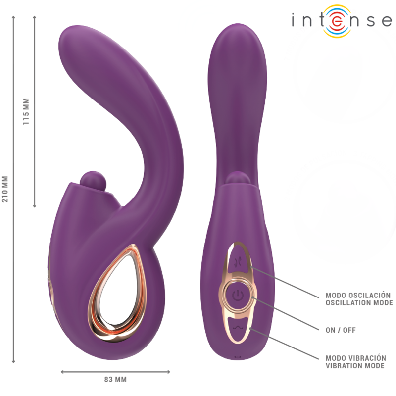 INTENSE - LALI MULTIFUNCTION G-SPOT VIBRATOR TAPPING &amp; THRUST &amp; VIBRATION PURPLE