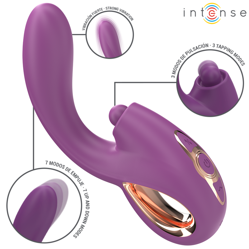 INTENSE - LALI MULTIFUNCTION G-SPOT VIBRATOR TAPPING &amp; THRUST &amp; VIBRATION PURPLE