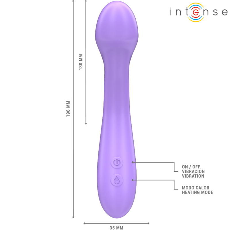 INTENSE - BECKY VIBRATOR 19 CM HEATING 7 VIBRATIONS PURPLE