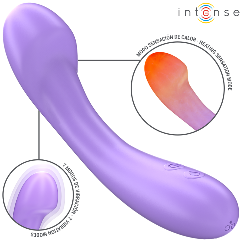 INTENSE - BECKY VIBRATOR 19 CM HEATING 7 VIBRATIONS PURPLE