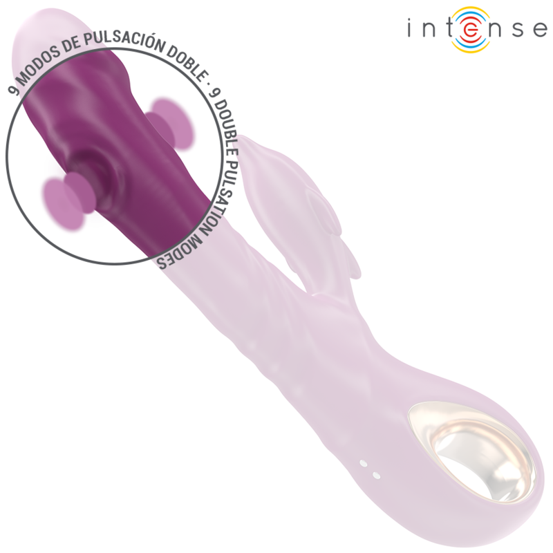 INTENSE - HALLE MULTIFUNCTION VIBRATOR WITH STIMULATING TONGUE PURPLE DOLPHIN