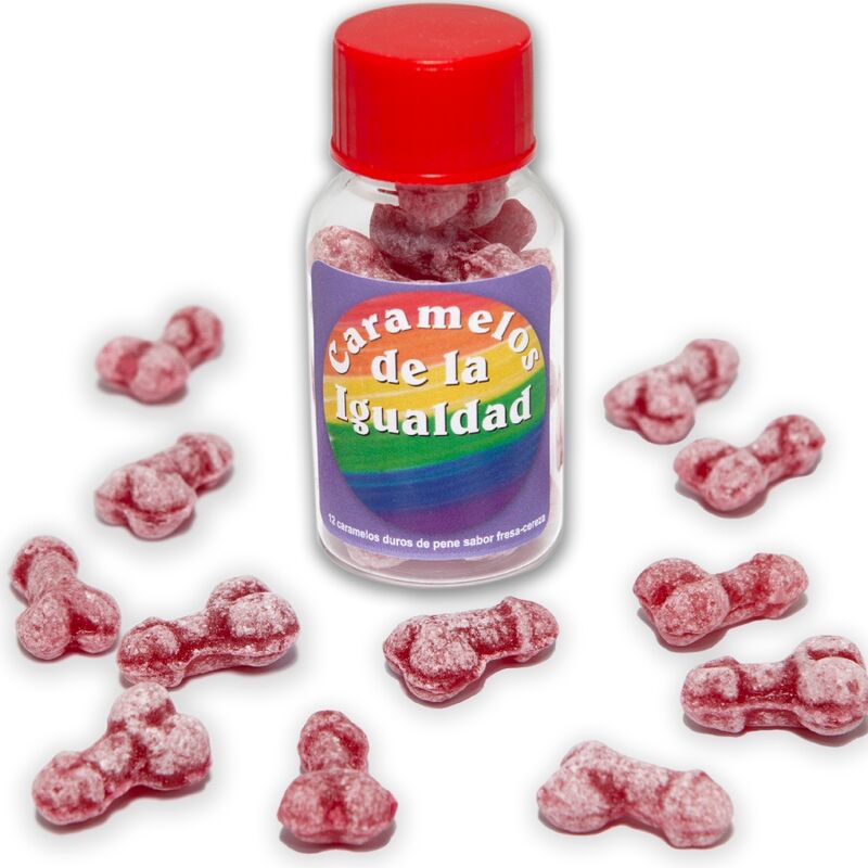 DIABLO PICANTE - 12 PENIS-SHAPED STRAWBERRY/CHERRY CANDIES