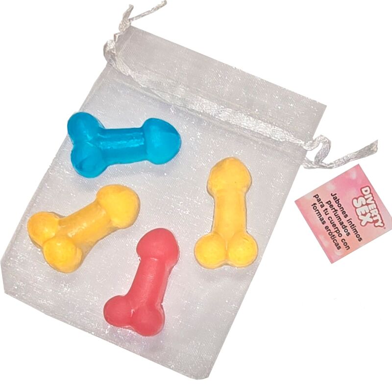 DIABLO PICANTE - 4 MINI PENIS-SHAPED SCENTED SOAPS