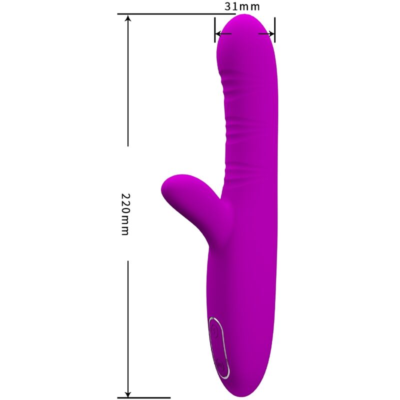 PRETTY LOVE - ANGELICAL MULTIFUNCTION VIBRATOR + PURPLE CLITORIS STIMULATOR