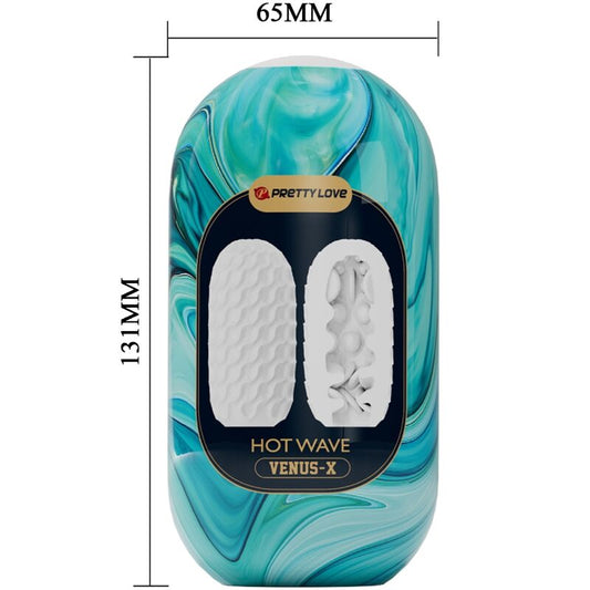 PRETTY LOVE - WHITE HOT WAVE SILICONE MALE MASTURBATOR